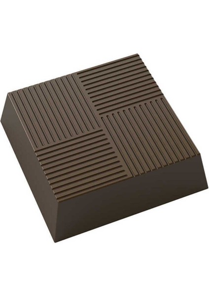 Polikaron Çikolata Kalıbı Square Praline With Stripes No: 184 fiyatları