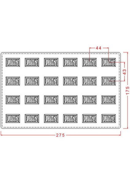 Polikarbon Çikolata Kalıbı Rectangular Praline Mould No: 579 modelleri