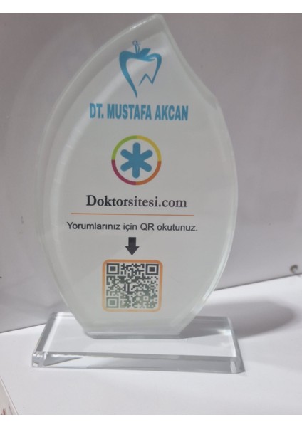 Dc Kırtasiye Baskı Plaket Krıstal Qr Kod (Damla)