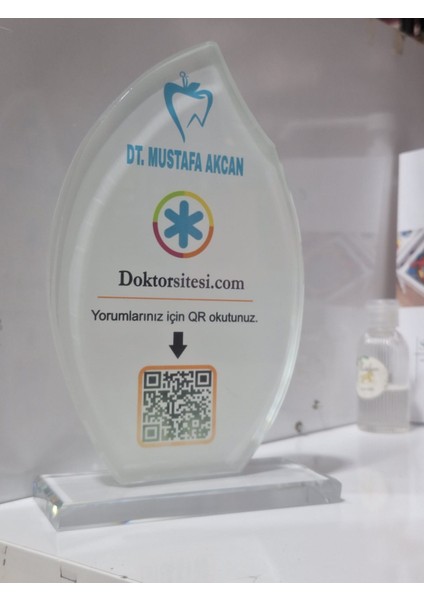 Dc Kırtasiye Baskı Plaket Krıstal Qr Kod (Damla)