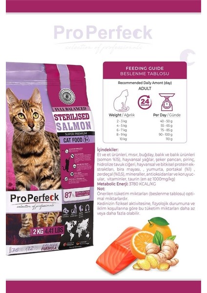 Yetkili Satıcı - Premium Kısırlaştırılmış Somonlu Portakallı Kedi Maması 10 kg modelleri