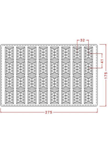 Polikarbon Çikolata Kalıbı Rectangular Pralines Mould No: 377 modelleri