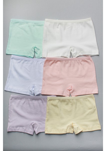 Kız Çocuk Boxer 6ADET/RENK Fitilli Pamuklu Premium Kalite modelleri