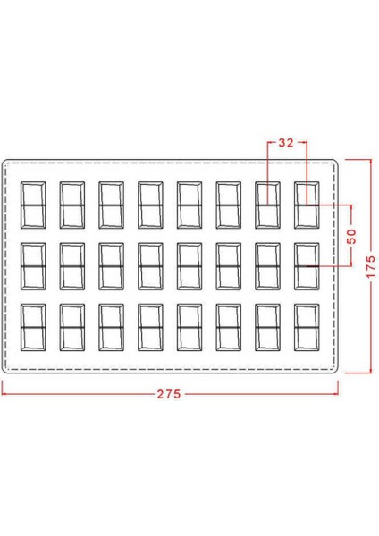 Polikarbon Çikolata Kalıbı Rectangular Praline Mould No: 267