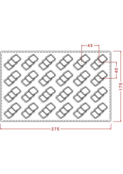 Polikarbon Çikolata Kalıbı Three Square Praline Mould No: 401