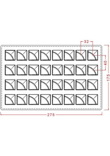 Polikaron Çikolata Kalıbı Square Pralines NO:597