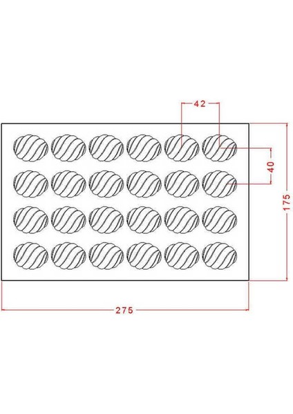 Polikaron Çikolata Kalıbı Oval Pralines Mould No: 808