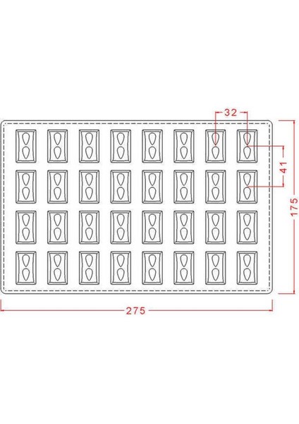 Polikarbon Çikolata Kalıbı Rectangular Pralin No: 273 modelleri
