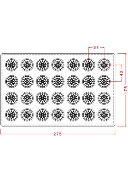 Polikaron Çikolata Kalıbı Dome Praline With Star Design Mould No: 387