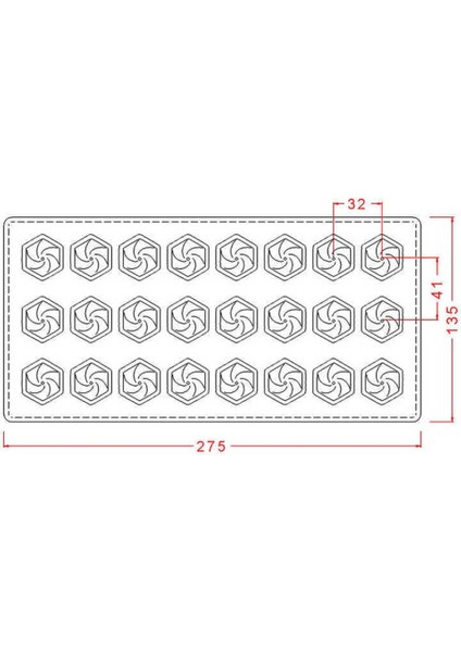 Polikarbon Çikolata Kalıbı Hexagon Swirl Praline Mould No: 1 modelleri