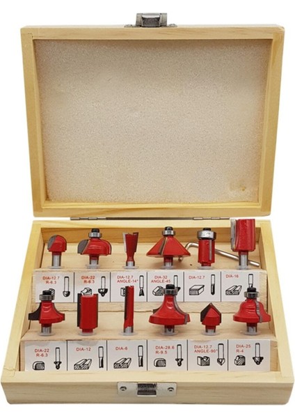 Ctn Paltava 12 Parça Ahşap Ahşap Freze Işleme Oyma Seti 6 mm