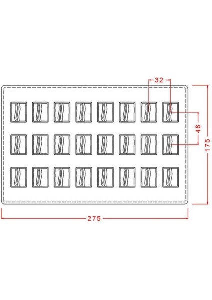 Polikarbon Çikolata Kalıbı Rectangular Praline Mould No: 201 modelleri