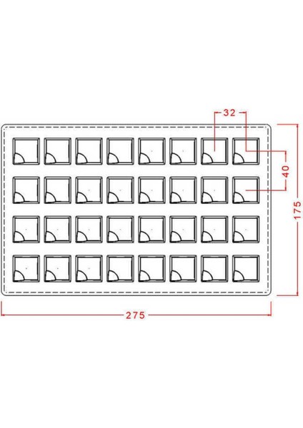 Polikaron Çikolata Kalıbı Square Pralines No: 620