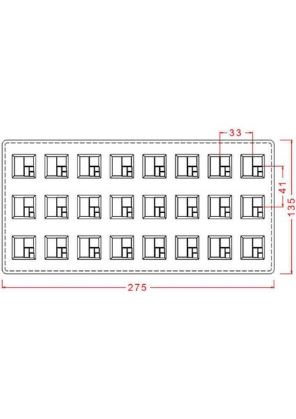 Polikaron Çikolata Kalıbı Multi-Level Square Praline Mould No: 535