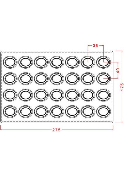 Polikaron Çikolata Kalıbı Oval Praline With Design Mould No: 471
