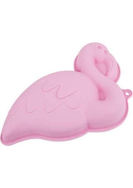 Açık Pembe Flamingo Şekilli Silikon Kek Kalıbı