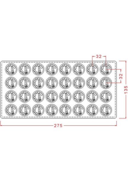 Polikaron Çikolata Kalıbı Round Art Palette Mould No: 258