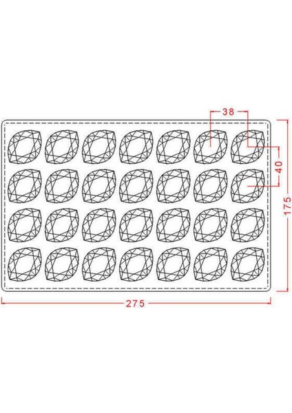 Polikaron Çikolata Kalıbı Geometric Oval Praline Mould No: 544