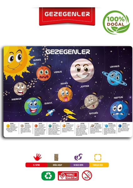 Ahşap Eğitici Öğretici Mega Set Özel Karışık Alfabe Sayılar Solar Sistem 10 Parça