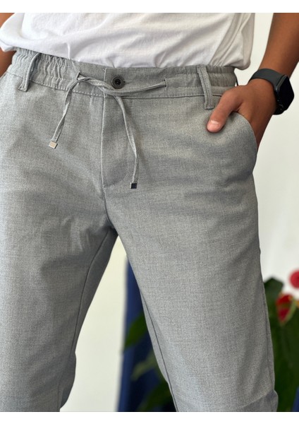 Erkek Pantolon Gri Jogger Pantolon
