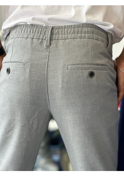 Erkek Pantolon Gri Jogger Pantolon