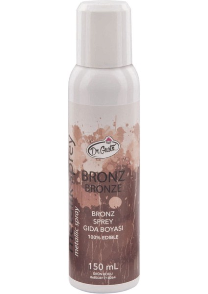 Bronz Metalik Sprey Gıda Boyası 150 ml