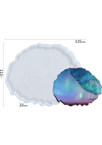 Epoksi Silikon Kalıp Dalgalı Oval Model 11.2X13.5 cm