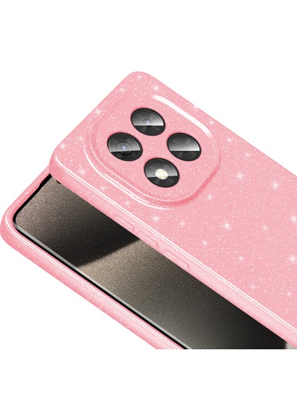 Redmi Note 14 Pro 5g Kılıf Kamera Korumalı Simli Lüks Iksp Koton Kapaka - Açık Pembe fırsatları