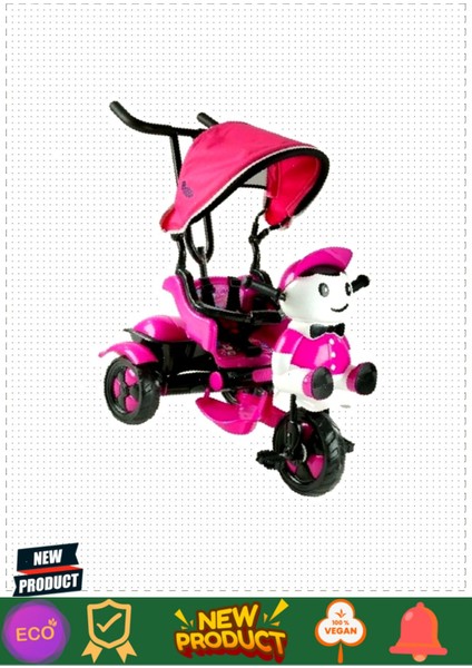 Babyyhopeee 125 Yupi Triycle 3 Tekerli Kontrollü Bisiklet Pembe 1 Gram Kız Erkek Çocuk Oyuncakları