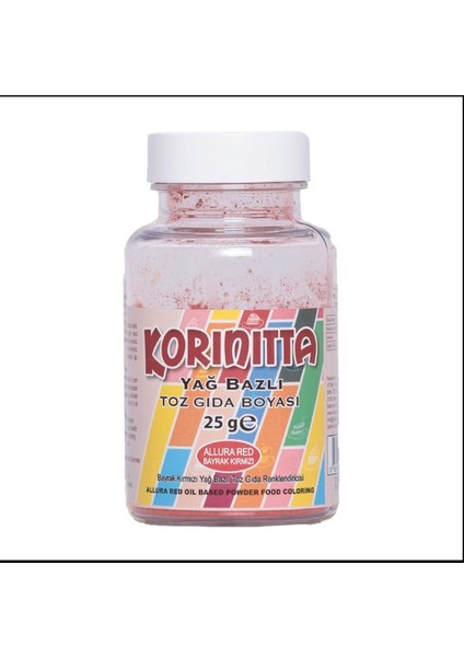 Yenilebilir Yağ Bazlı Toz Gıda Boyası 25 gr Bayrak Kırmızı
