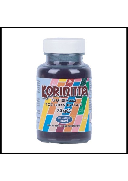 Yenilebilir Su Bazlı Toz Gıda Boyası 75 gr Mavi