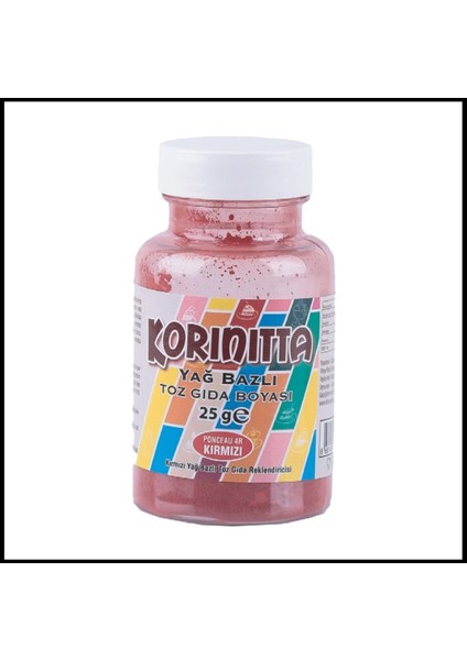 Yenilebilir Yağ Bazlı Toz Gıda Boyası 25 gr Kırmızı