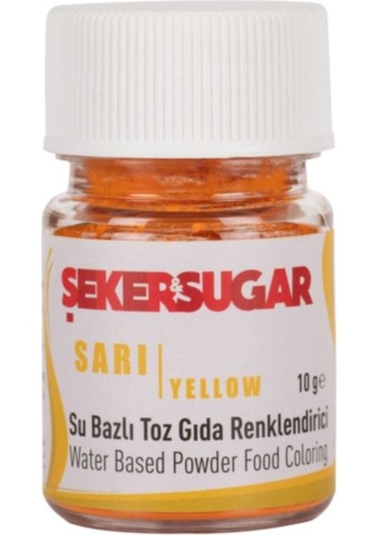 Yenilebilir Su Bazlı Toz Boya Sarı 10 gr