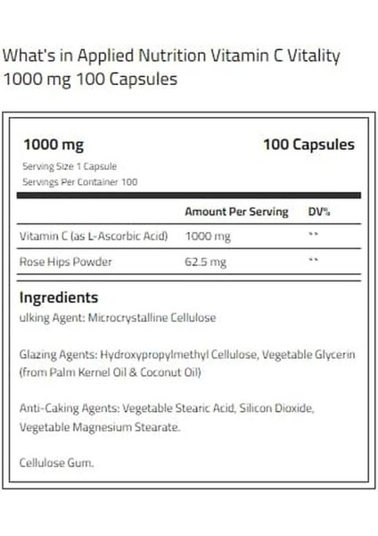 Vitamin C Rose Hips Ascorbic Acid 1000 mg 100 Caps fiyatları