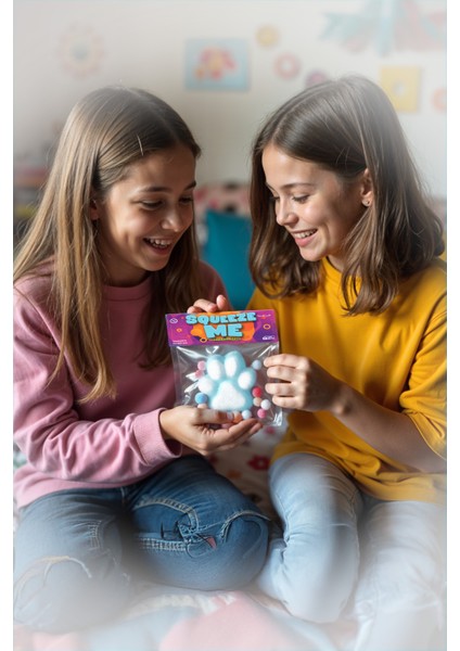 Mavi Kedi Patisi Taba Squishy – Yumuşak, Tüylü, Tatlı ve Sıkılabilir Sukuşi Oyuncağı
