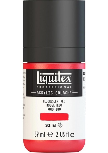 Professional Akrilik Guaj Boya 59ML Fluorescent Red 983 S2