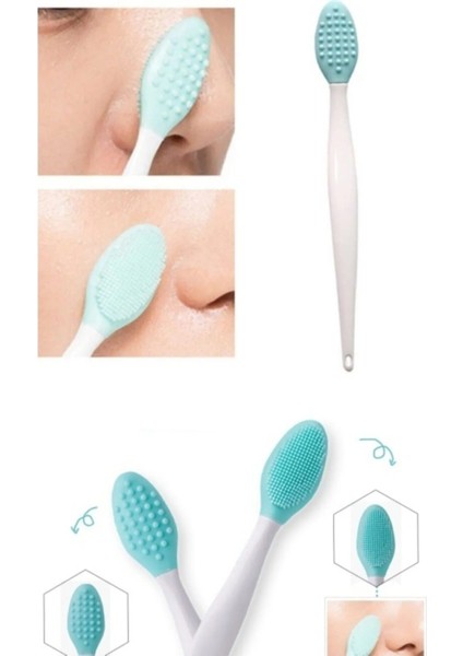 Cilt Burun Siyah Nokta Temizleme Slikon Fırça ve Peeling