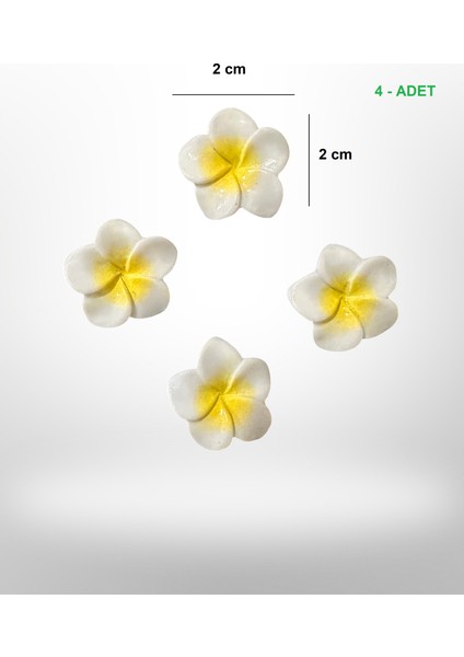 Terlik Süsü 3D Plastik Sarı Lotus Çiçeği 2 Adet