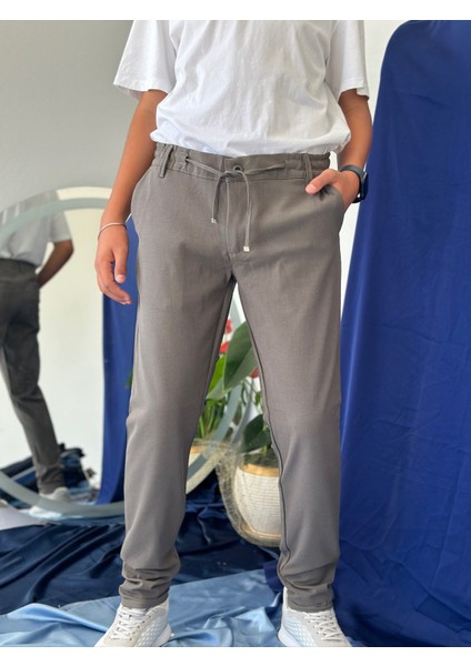 Erkek Pantolon Haki Jogger Pantolon