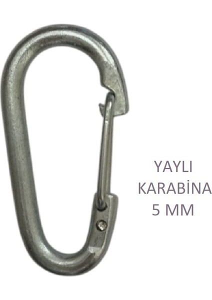 Karabina, Yaylı, 5 Mm, Askı, Çengel, Kanca, Anahtarlık