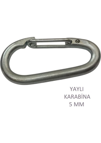 Karabina, Yaylı, 5 Mm, Askı, Çengel, Kanca, Anahtarlık