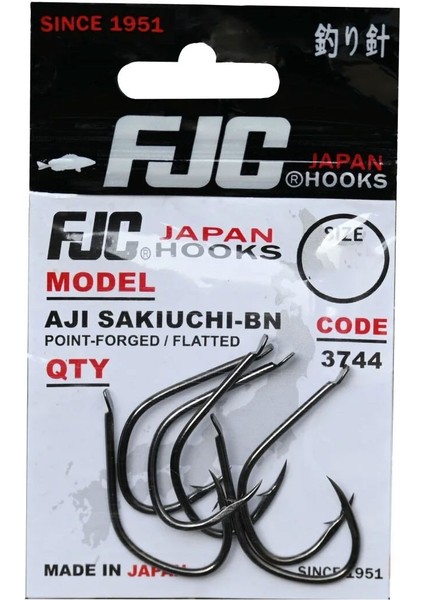 FJC3744 Aji Sakiuchi Black Nickel Tekli Olta Iğnesi