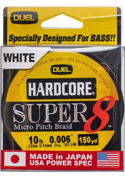 Hardcore Super 8 Mıcro Pıtch Braıd Lıne 5kg 0.15MM 135M