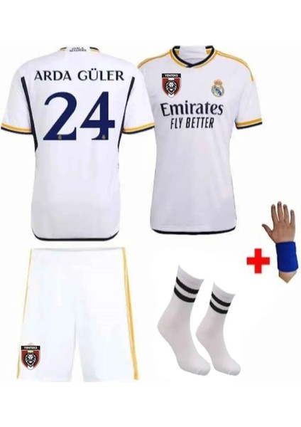 Real Madrid Arda Güler 24 Numara 23/24 Sezon Çocuk Alt Üst Takımı T-Shrt 4 Parça