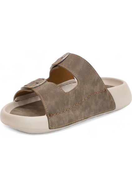 2154 Çift Tokalı Ultra Hafif Eva Tabanlı Havuz,plaj,günlük,umre ve Hac Için Uyumlu Erkek Terlik - NKT02154-KAHVERENGI-43-44 modelleri