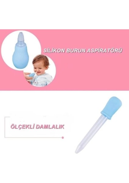 8 Parça Bebek Bakım Seti Mavi Renk modelleri