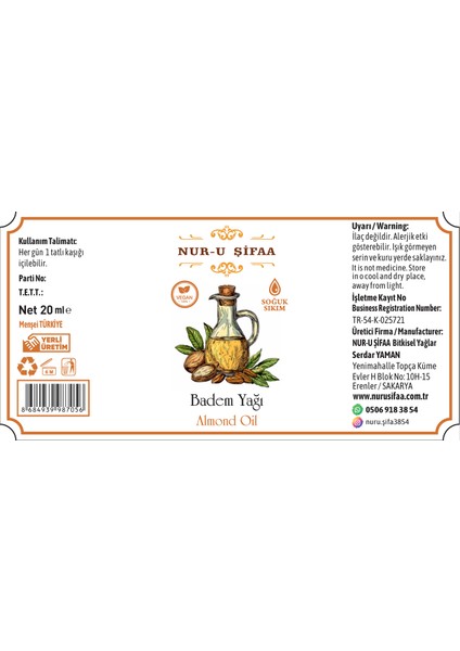 Badem Yağı 20ML