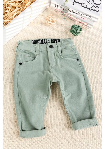 Keten Pamuklu Erkek Bebek Pantolon