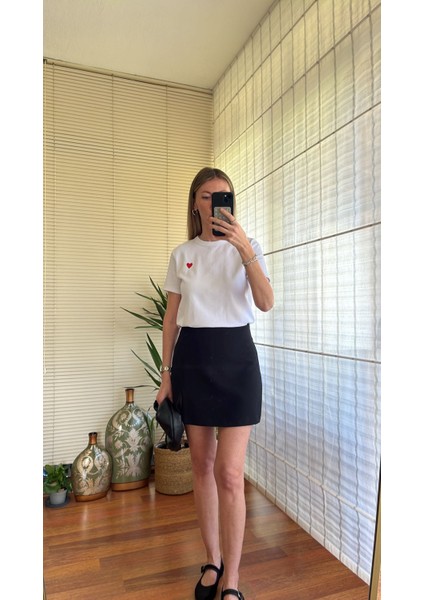 Beyaz Kalpli Tshirt