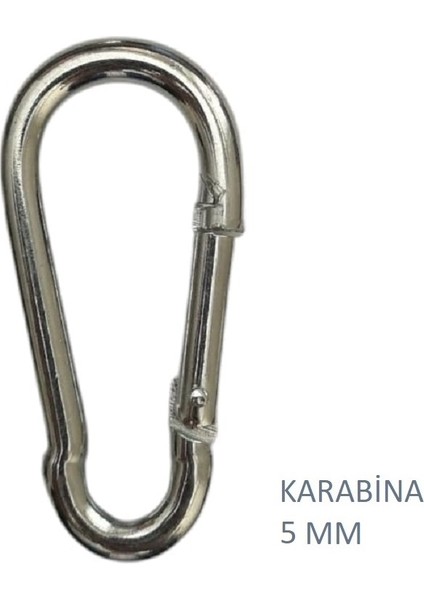Galvanizli Karabina, 5 Mm, Askı, Çengel, Kanca, Anahtarlık (4 Adet) fiyatları